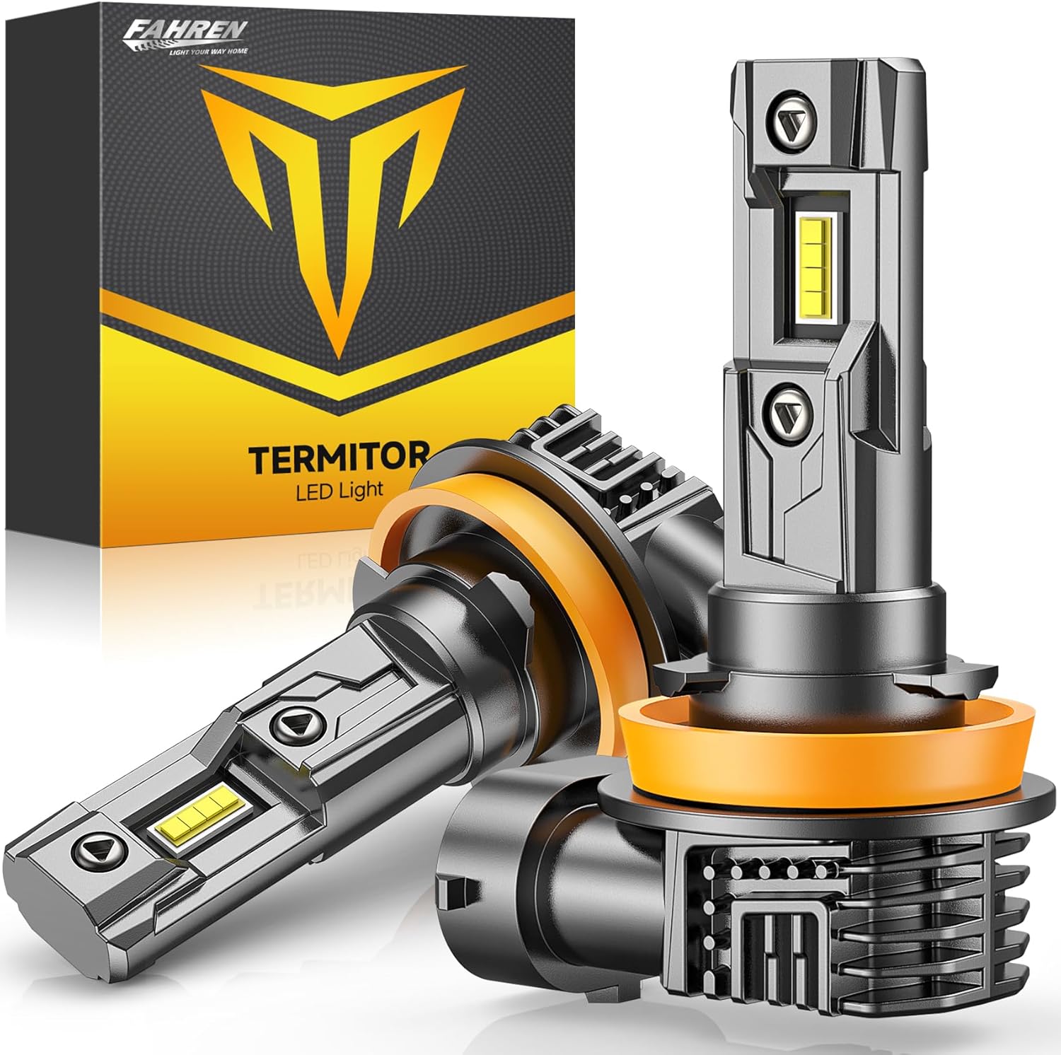 FAHREN Termitor H11/H8/H16 LED Fog Light Bulbs, 16000LM